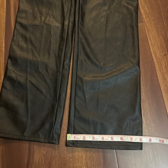 H&M Black Vegan Straight Leg Pants size 2 - Picture 7 of 9